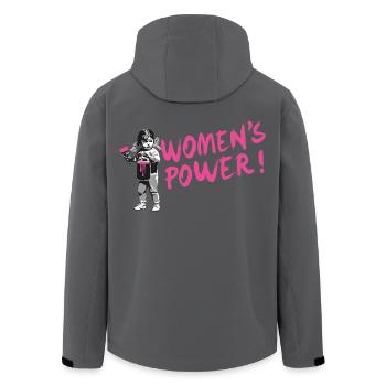 FRAUENPOWER! - Internationaler Frauentag - Recycelte Männer Softshell-Jacke von Stanley/Stella - Schwarz - Hinten - AI Model Male 185 light (185cm)