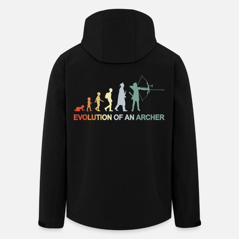 Bogenschützen Evolution - Recycelte Männer Softshell-Jacke von Stanley/Stella - Schwarz