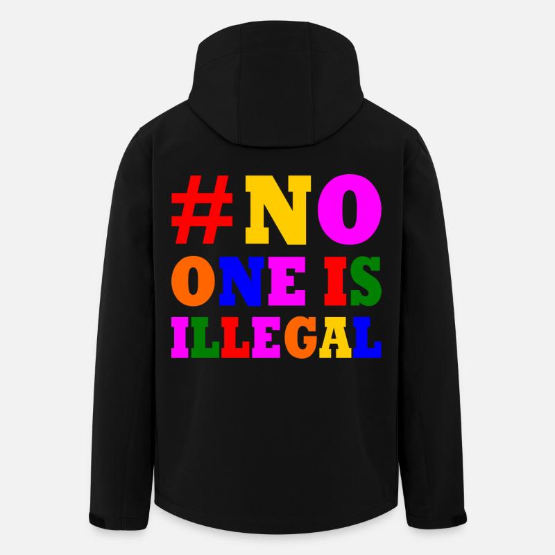 No one is illegal - Recycelte Männer Softshell-Jacke von Stanley/Stella - Schwarz