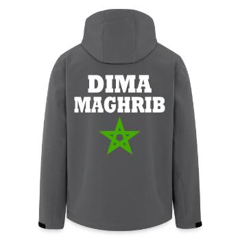 Dima maghrib - Veste softshell homme en polyester recyclé Stanley/Stella - noir - Dos - AI Model Male 185 light (185cm)