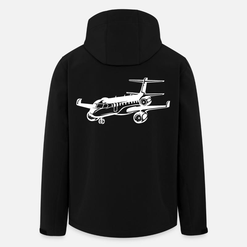 Flugzeug Zeichnung - Recycelte Männer Softshell-Jacke von Stanley/Stella - Schwarz
