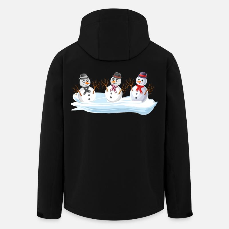 Snowmen - Snowman Christmas squad - Men’s Recycled Softshell Jacket by Stanley/Stella - black