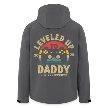 Promoted to dad in 2025 - Men’s Recycled Softshell Jacket by Stanley/Stella - black - Back - AI Model Male 185 light (185cm)