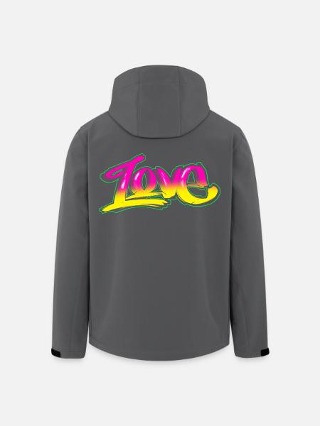 Graffiti Love - streetstyle design - Men’s Recycled Softshell Jacket by Stanley/Stella - black