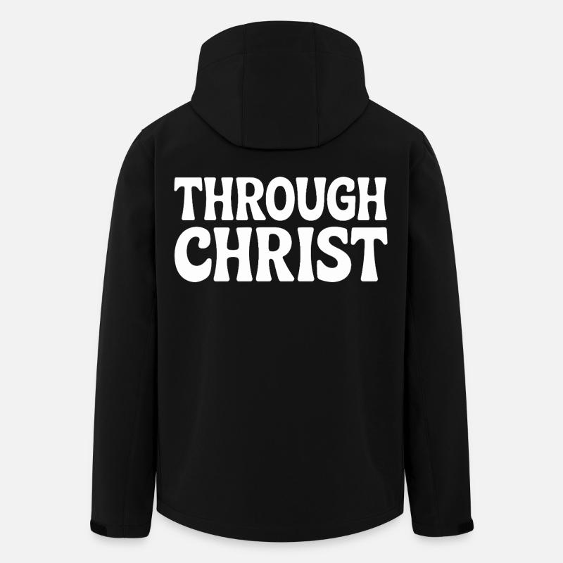 Trough Christ Jesus Christen Glaube - Recycelte Männer Softshell-Jacke von Stanley/Stella - Schwarz