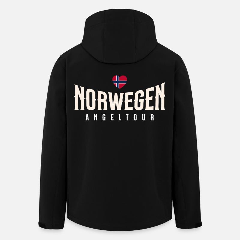 Norwegen Angeltour - Recycelte Männer Softshell-Jacke von Stanley/Stella - Schwarz