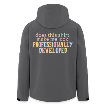 Does This Shirt Make Me Look Professionally Develo - Men’s Recycled Softshell Jacket by Stanley/Stella - black - Back - AI Model Male 185 light (185cm)