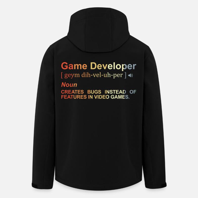Game Developer Definition - Men’s Recycled Softshell Jacket Discoverer by Stanley/Stella - black