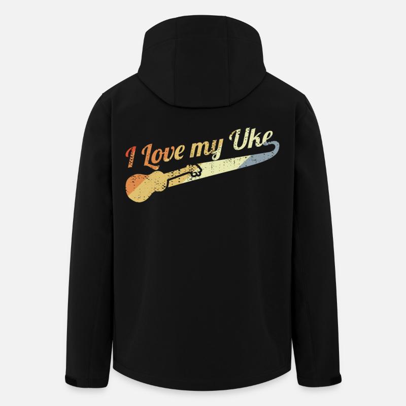 J’aime mon uke - Veste softshell homme en polyester recyclé Stanley/Stella - noir