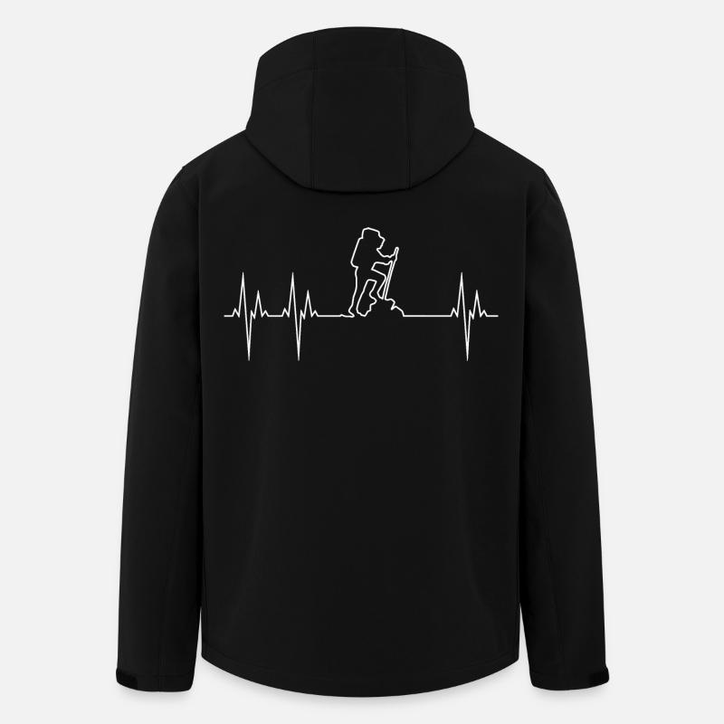 Wander-Elektrokardiogramm - Recycelte Männer Softshell-Jacke von Stanley/Stella - Schwarz