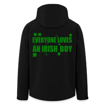 everyone loves an irish boy - Recycelte Männer Softshell-Jacke von Stanley/Stella - Schwarz - Hinten - AI Model Male 185 light (185cm)