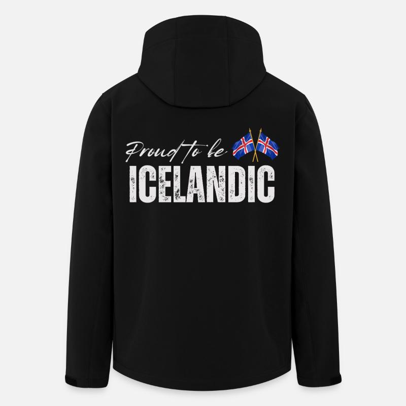Icelandic proud, I love Iceland - Men’s Recycled Softshell Jacket by Stanley/Stella - black