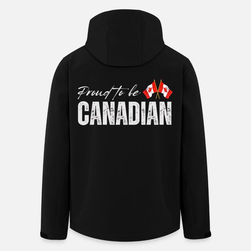 Flag of Canada, Canadian pride - Men’s Recycled Softshell Jacket by Stanley/Stella - black