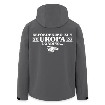 Schwangerschaft verkünden - Werdender Uropa 2026 - Recycelte Männer Softshell-Jacke von Stanley/Stella - Anthrazit - Hinten - AI Model Male 185 light (185cm)