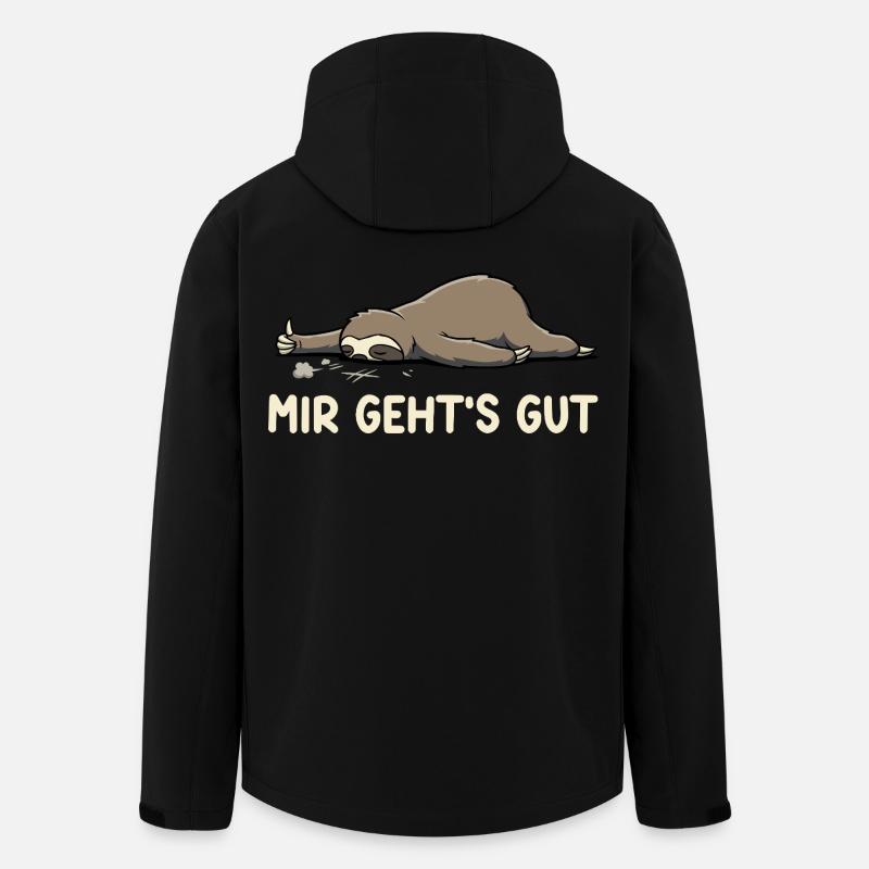 I'm fine – Funny sloth saying - Men’s Recycled Softshell Jacket by Stanley/Stella - black