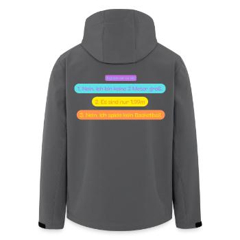 1,99m Fragen - Recycelte Männer Softshell-Jacke von Stanley/Stella - Schwarz - Hinten - AI Model Male 185 light (185cm)