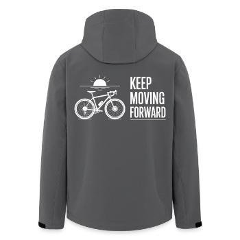 Lever du soleil à vélo - Veste softshell homme en polyester recyclé Stanley/Stella - noir - Dos - AI Model Male 185 light (185cm)