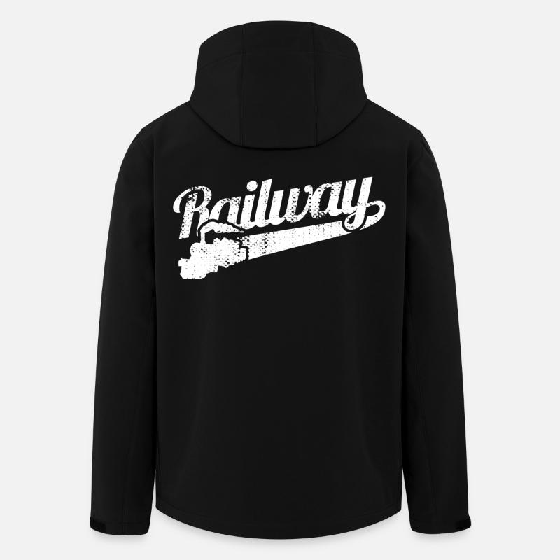 L'amour des chemins de fer - Veste softshell homme en polyester recyclé Stanley/Stella - noir
