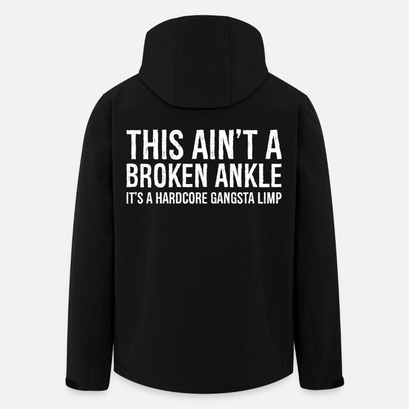 Funny Broken Ankle Injury - Men’s Recycled Softshell Jacket by Stanley/Stella - black