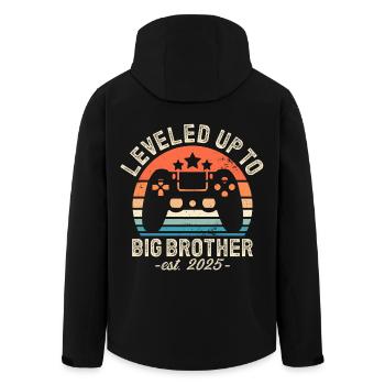Zum Großen Bruder aufgestiegen 2025 - Recycelte Männer Softshell-Jacke von Stanley/Stella - Schwarz - Hinten - AI Model Male 185 light (185cm)
