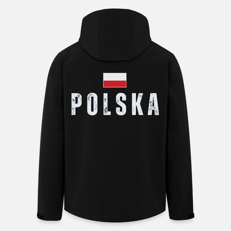 Polnische Flagge, Polnischer Stolz - Recycelte Männer Softshell-Jacke von Stanley/Stella - Schwarz