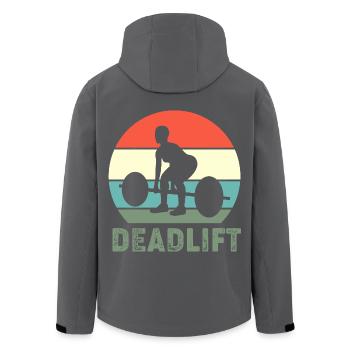 Soulevé de terre Gym Fitness Entraînement Haltère Bodybuilder - Veste softshell homme en polyester recyclé Stanley/Stella - noir - Dos - AI Model Male 185 light (185cm)
