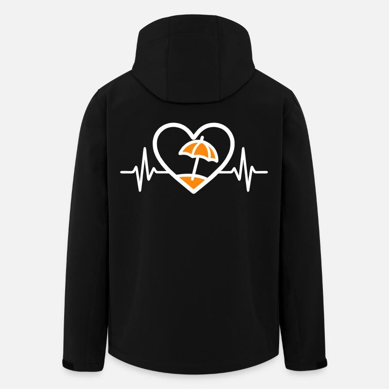 Beach Heart Relaxing Holidays - Men’s Recycled Softshell Jacket by Stanley/Stella - black