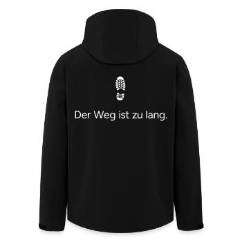 Der Weg ist zu lang Lustiger Spruch - Recycelte Männer Softshell-Jacke von Stanley/Stella - Schwarz - Hinten - AI Model Male 185 light (185cm)