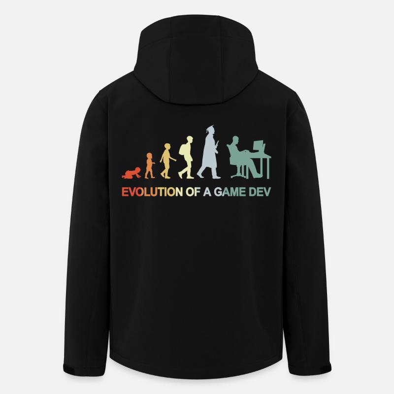 Game Dev Evolution - Recycelte Männer Softshell-Jacke von Stanley/Stella - Schwarz