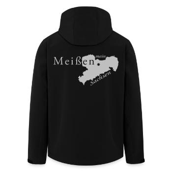 Meißen - Mein Sachsen - Heimatstadt - Recycelte Männer Softshell-Jacke von Stanley/Stella - Schwarz - Hinten - AI Model Male 185 light (185cm)