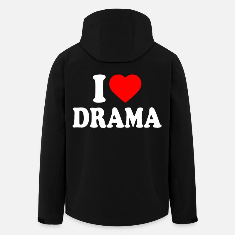 I love drama - Veste softshell homme en polyester recyclé Stanley/Stella - noir