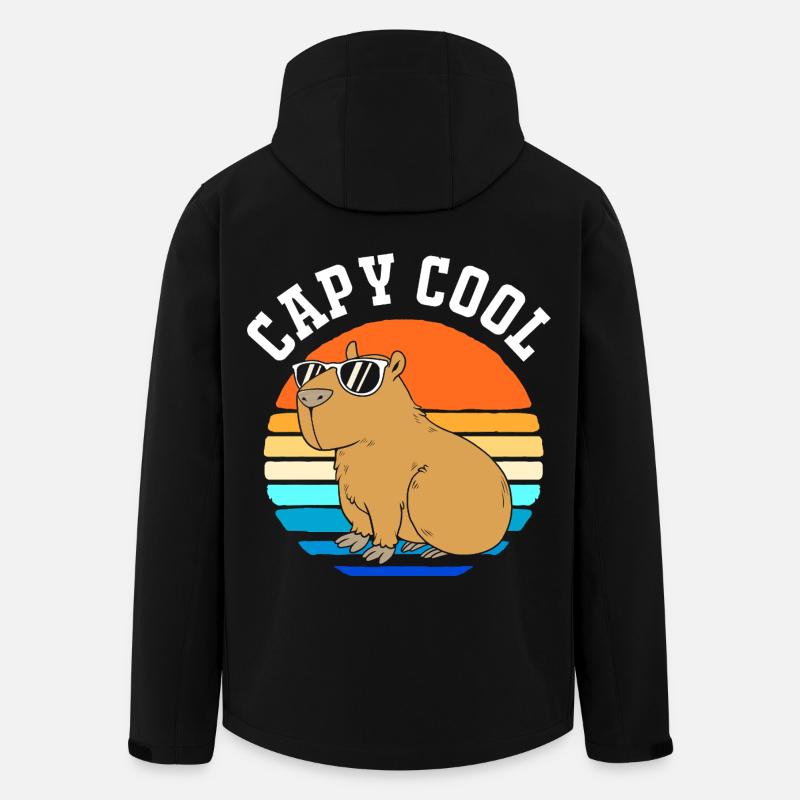 Capybara Capibara - Veste softshell homme en polyester recyclé Stanley/Stella - noir