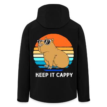 Capybara Capibara - Recycelte Männer Softshell-Jacke von Stanley/Stella - Schwarz - Hinten - AI Model Male 185 light (185cm)