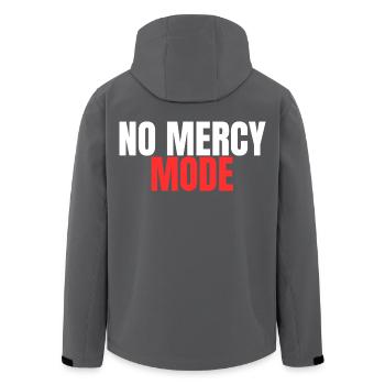 NO MERCY MODE – Gym Motivation Shirt - Men’s Recycled Softshell Jacket by Stanley/Stella - black - Back - AI Model Male 185 light (185cm)