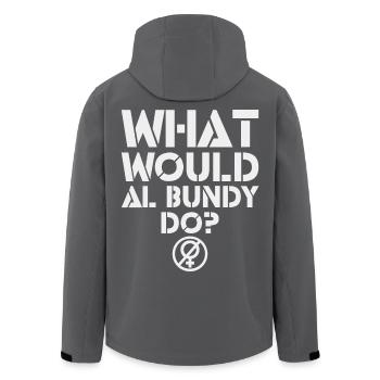 Que ferait Al Bundy ? Citation amusante - Veste softshell homme en polyester recyclé Stanley/Stella - noir - Dos - AI Model Male 185 light (185cm)