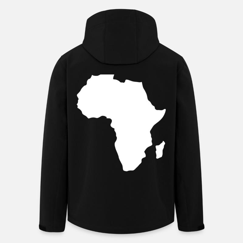 Africa continent map white - Men’s Recycled Softshell Jacket by Stanley/Stella - black