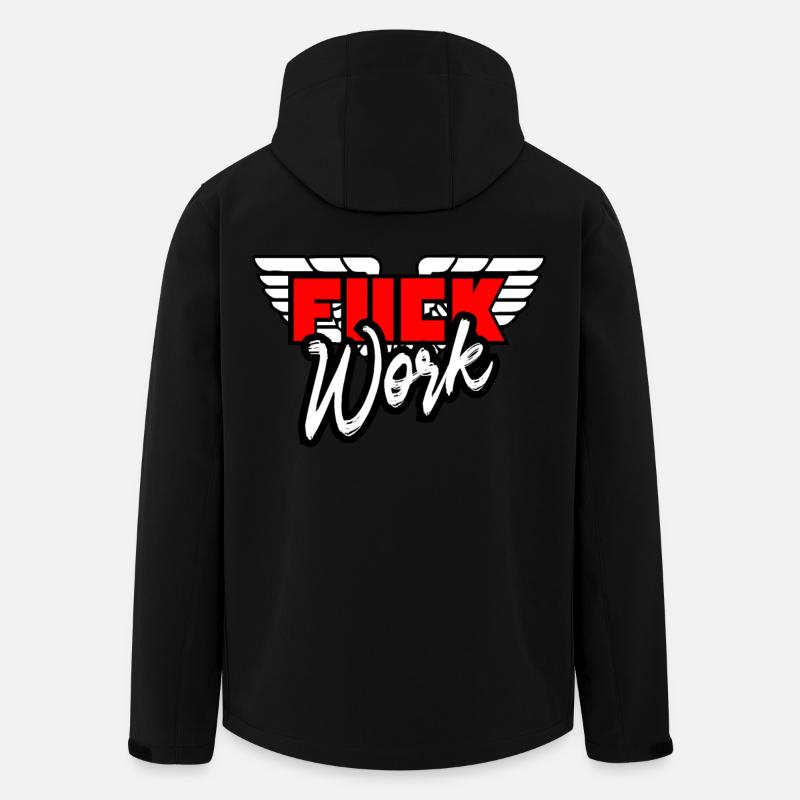 Scheiß auf Arbeit - Recycelte Männer Softshell-Jacke von Stanley/Stella - Schwarz