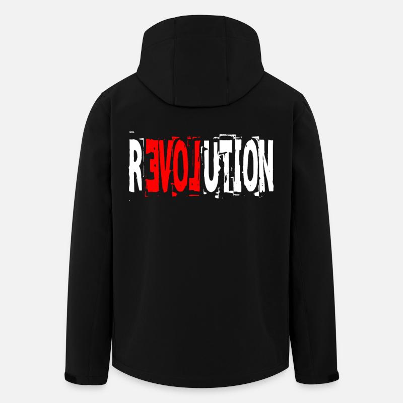 Revolution Liebe - Recycelte Männer Softshell-Jacke von Stanley/Stella - Schwarz