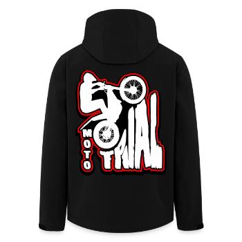 Pilotes de Moto Trial - Veste softshell homme en polyester recyclé Stanley/Stella - noir - Dos - AI Model Male 185 light (185cm)