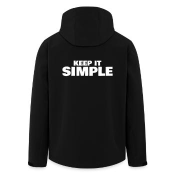 Halte es einfach Spruch - Recycelte Männer Softshell-Jacke von Stanley/Stella - Schwarz - Hinten - AI Model Male 185 light (185cm)