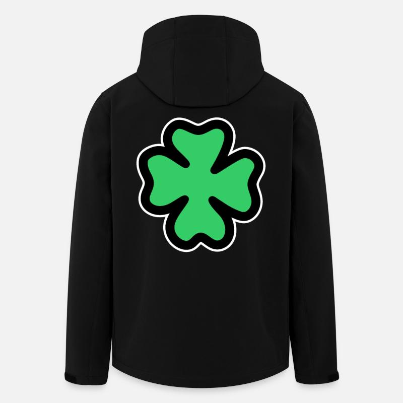 vierblättriges Kleeblatt - Recycelte Männer Softshell-Jacke von Stanley/Stella - Schwarz