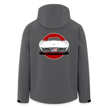 Echtes amerikanisches Muscle-Car - Recycelte Männer Softshell-Jacke von Stanley/Stella - Anthrazit - Hinten - AI Model Male 185 light (185cm)