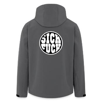 Kranker Fick - Recycelte Männer Softshell-Jacke von Stanley/Stella - Anthrazit - Hinten - AI Model Male 185 light (185cm)
