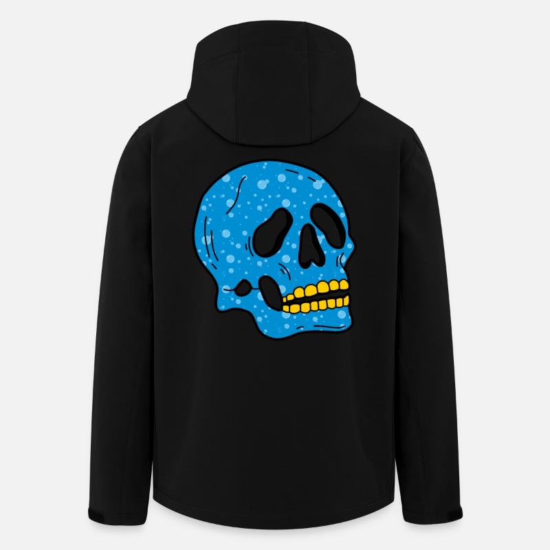 Blaue Blasen Totenkopf - Recycelte Männer Softshell-Jacke von Stanley/Stella - Schwarz