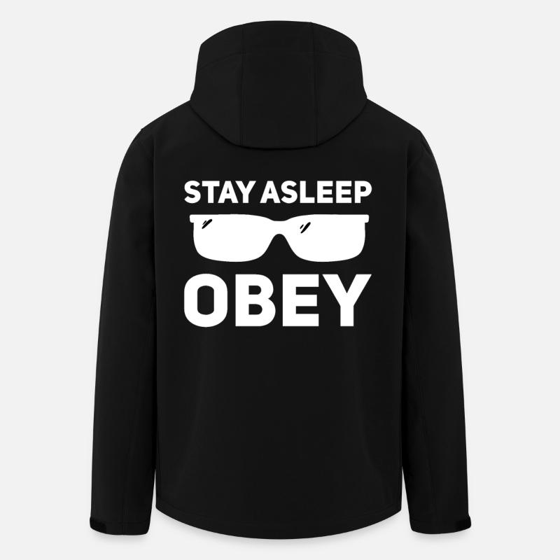 Sleep, obey - Men’s Recycled Softshell Jacket by Stanley/Stella - black