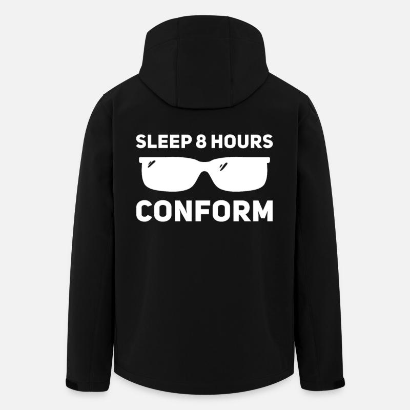 Sleep 8 hours, adapt - Men’s Recycled Softshell Jacket by Stanley/Stella - black