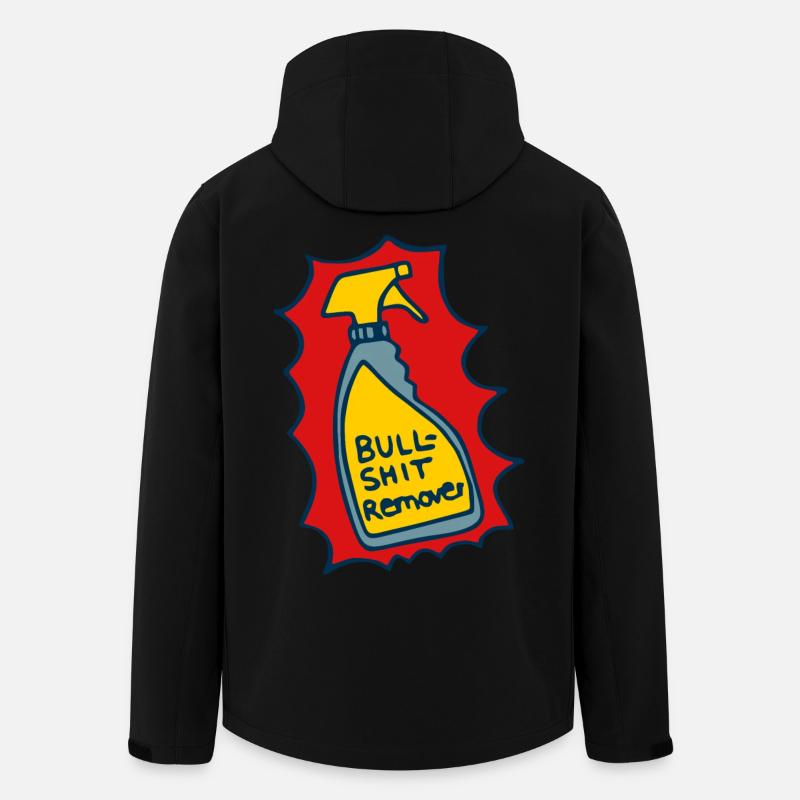 Plus propre, Bullshit Remover - Veste softshell homme en polyester recyclé Stanley/Stella - noir
