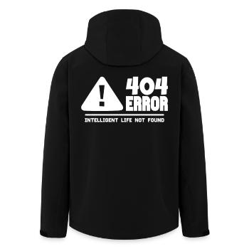 Computer and programmer geek. 404 Errors - Men’s Recycled Softshell Jacket by Stanley/Stella - black - Back - AI Model Male 185 light (185cm)