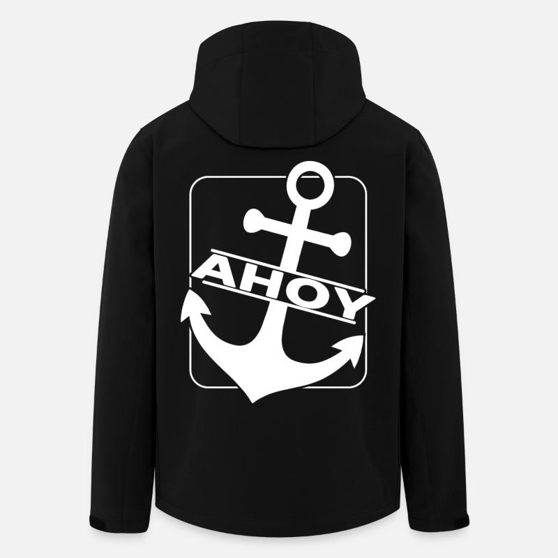 Ahoy Sailing Anchor - Men’s Recycled Softshell Jacket by Stanley/Stella - black
