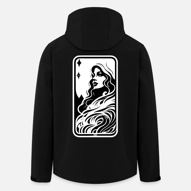Frau und Sterne - Recycelte Männer Softshell-Jacke von Stanley/Stella - Schwarz